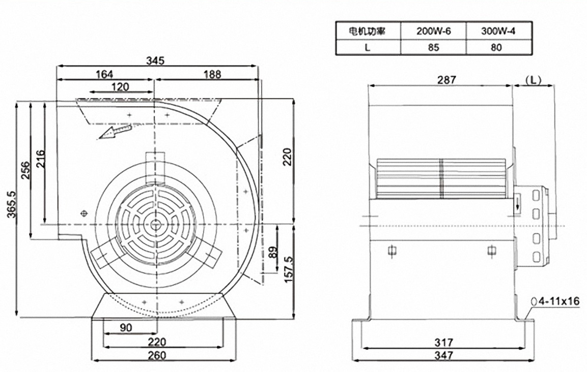 TGZ-8-8-200W-6-300W 8-8 Inch ODM AC DC EC Centrifugal Fan suppliers factory manufacturers
