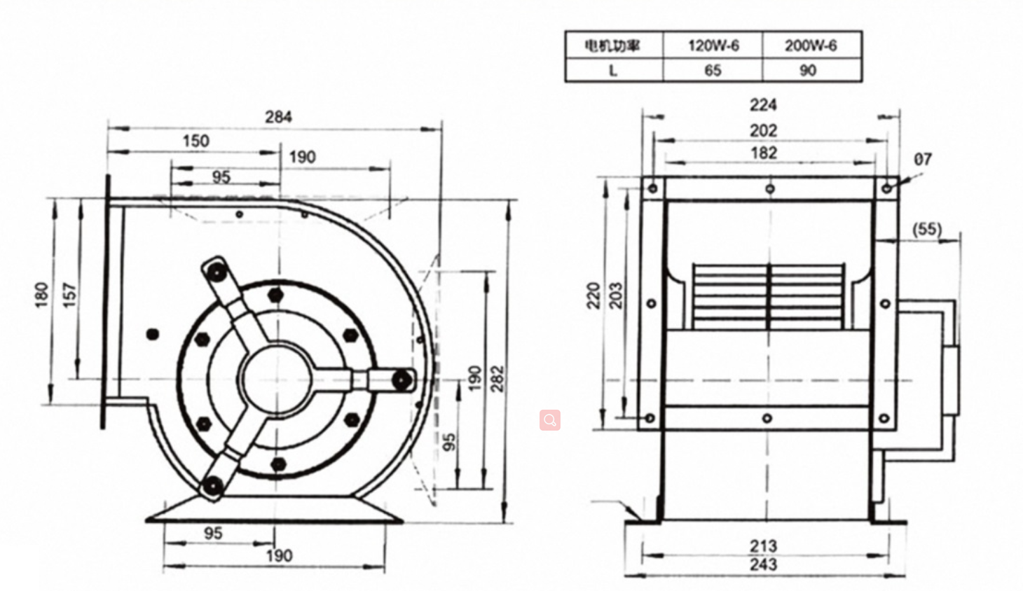 TGZ-7-5-120W-6-200W Anong laki ng Centrifugal Blower Fan Replacement Manufacturer Factory Supplier